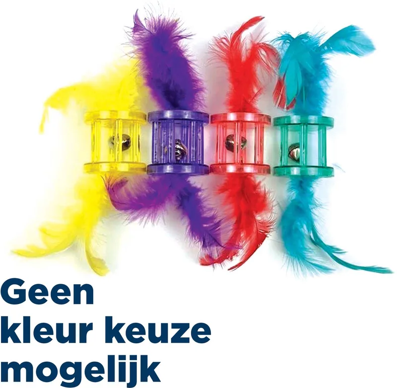 Kattenspeeltje Happy Pet - Veren Ratel Assorti - Lichtgewicht 16x4x4 cm by Happy Pet – product photo
