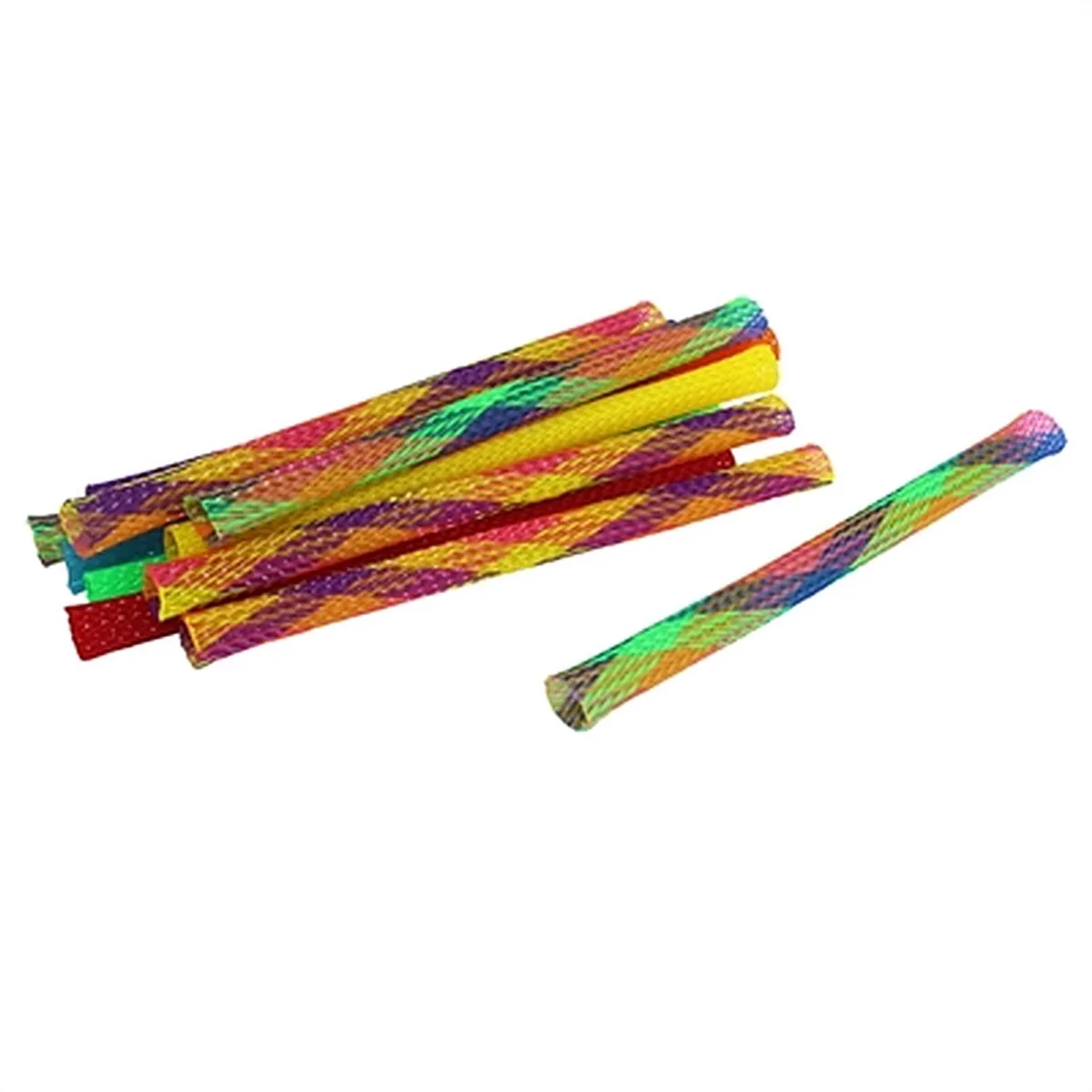 Kattenspeeltjes Happy Pet - Flexibele Straws Set van 12 - 13.5 cm, Kleurrijk, Veerkrachtig von Happy Pet – Produktfoto