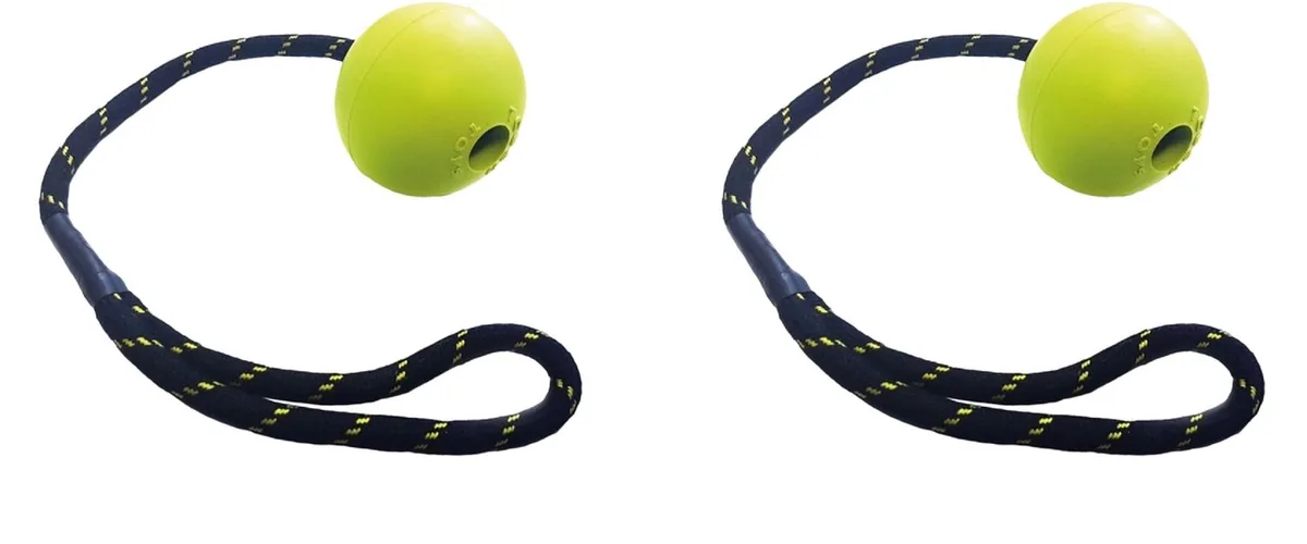 rubber bal aan touw Large drijvend hondenspeelgoed - 2 stuks - Voordeelset by Happy Pet in Assorti – product photo