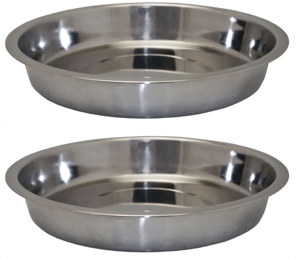 RVS voerbak puppy ondiep 25 cm - 2 stuks - Voordeelset från Happy Pet i Silver – produktbild
