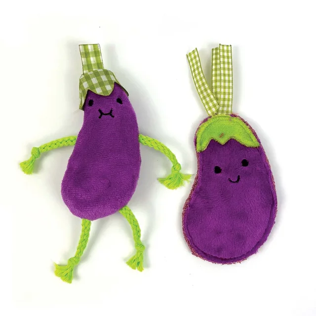 tabby patch aubergines met catnip 12 cm en 15 cm