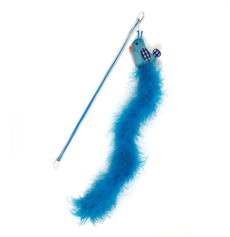tabby patch kattenhengel vogel 40x7,5 cm by Happy Pet in Blue – product photo