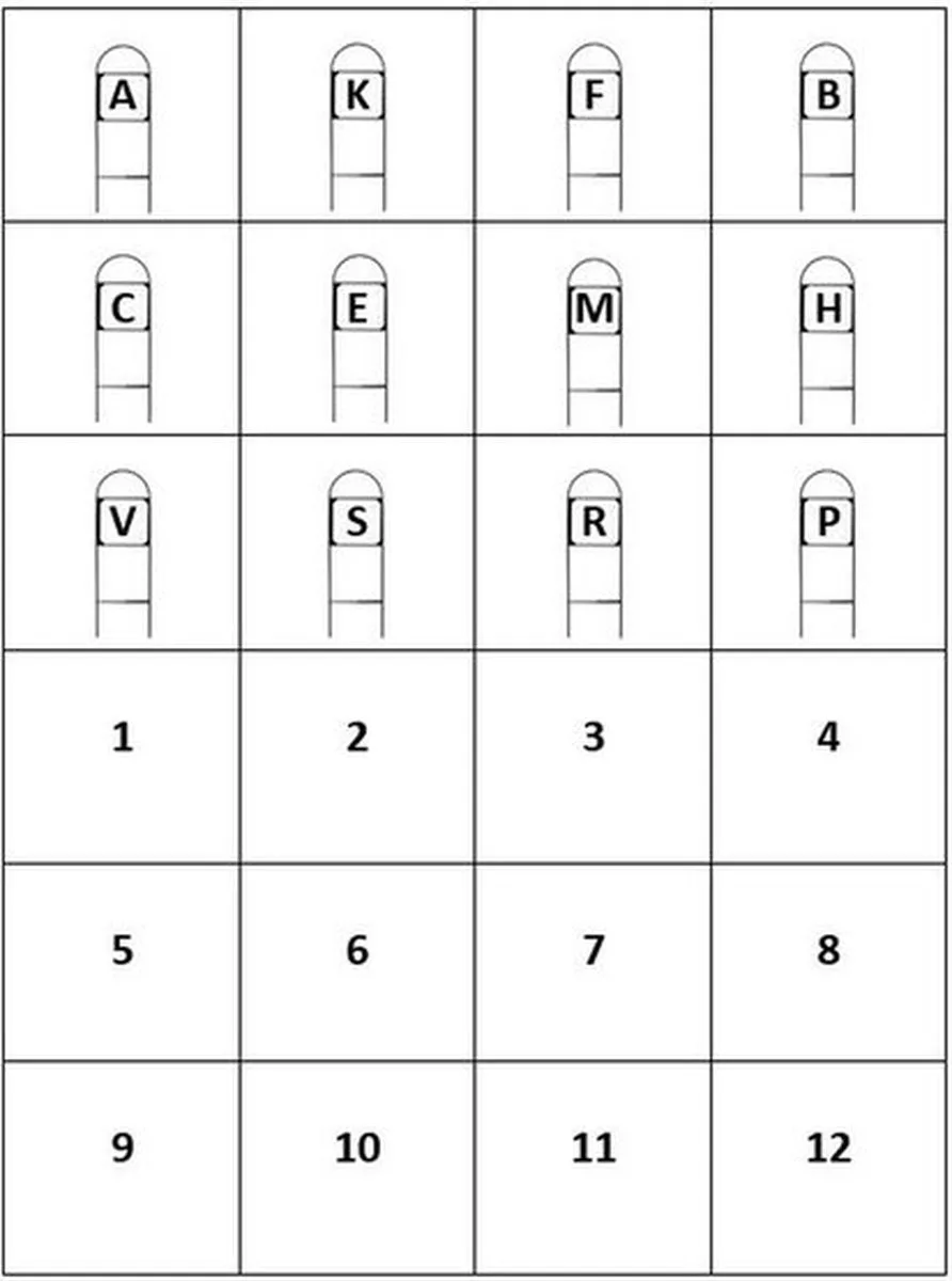 Bakletters (12 stuks) + Nummers (1 t/m 12) van Harry's Horse – productfoto