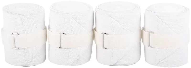 Bandages elastisch/fleece 4 st. - maat One size by Harry's Horse in Olive – product photo