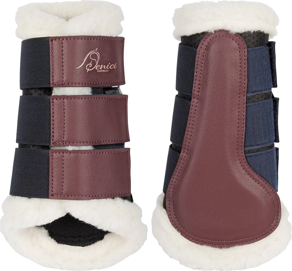 Beenbeschermers - Flextrainer Air - Denici Cavalli Maroon - Maat L van Harry's Horse in Blauw – productfoto