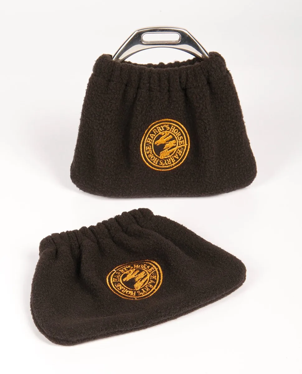 Beugel beschermhoes fleece Short van Harry's Horse in Zwart – productfoto