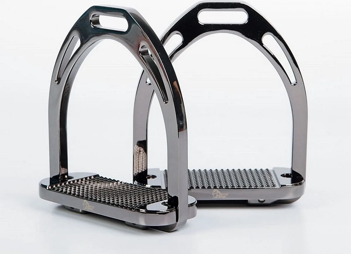 Beugels Aluminium - maat 12CM van Harry's Horse in Zwart – productfoto
