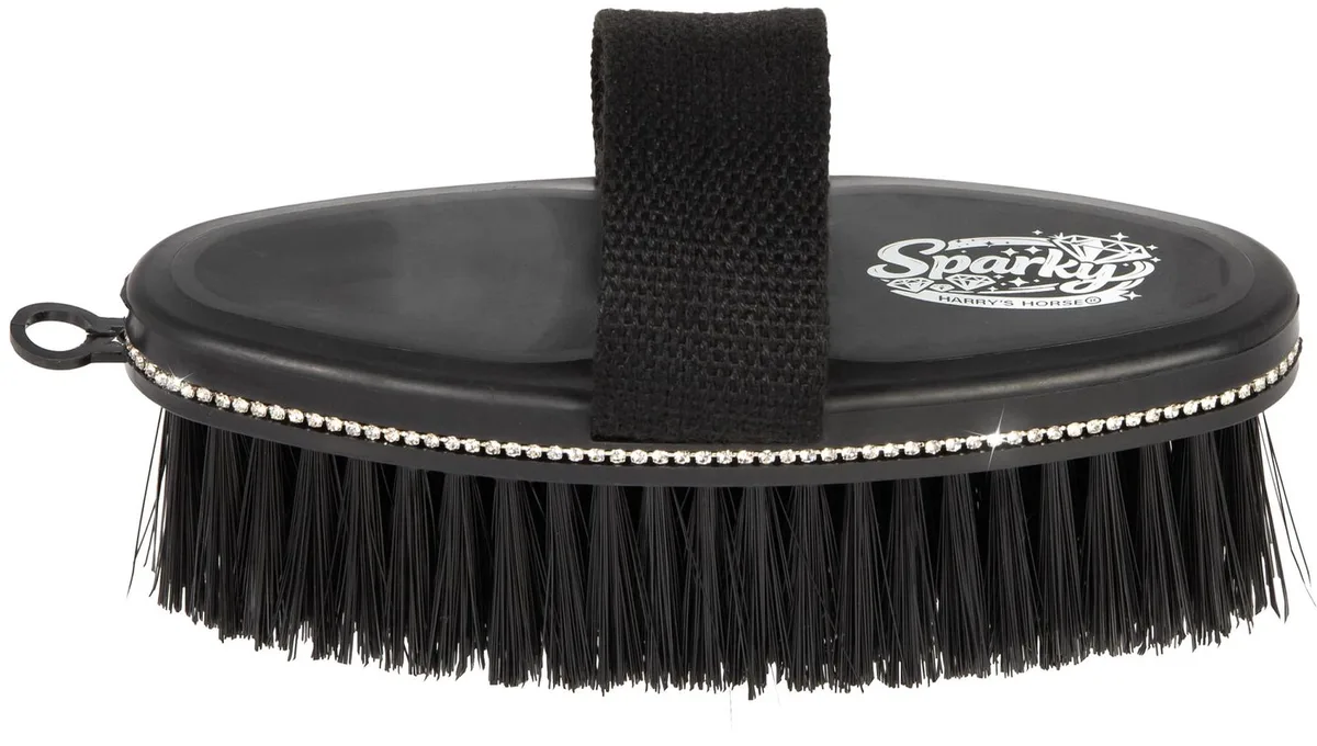 Borstel Zacht Sparky van Harry's Horse in Zwart – productfoto