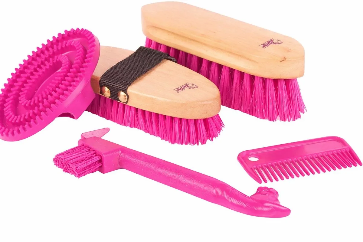 Borstelset 5 delig - Hout de Harry's Horse en Rose – photo produit