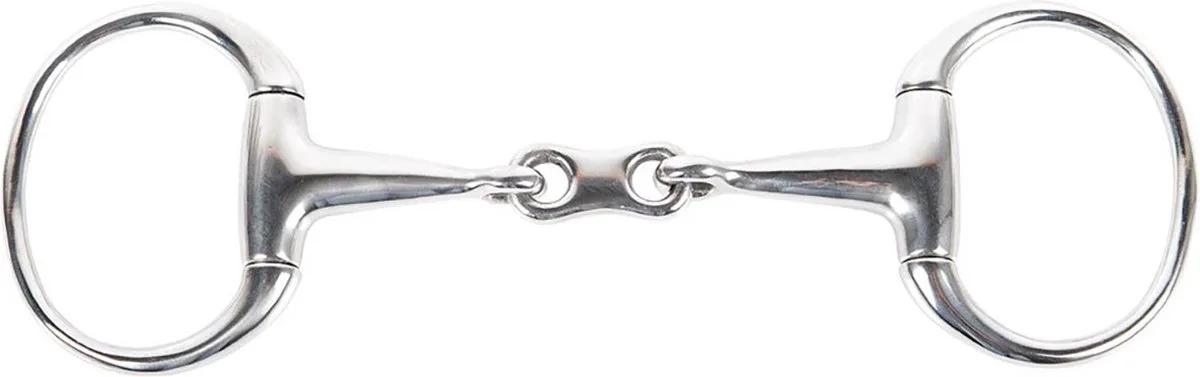 Bustrens dubbelgebroken flat link 13mm 14.5 van Harry's Horse in Rvs – productfoto
