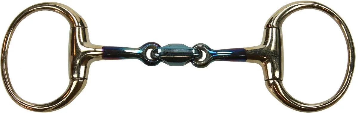 Bustrens Sweet Iron anatomisch dubbelgebroken 13mm 14.5 by Harry's Horse in Blue – product photo