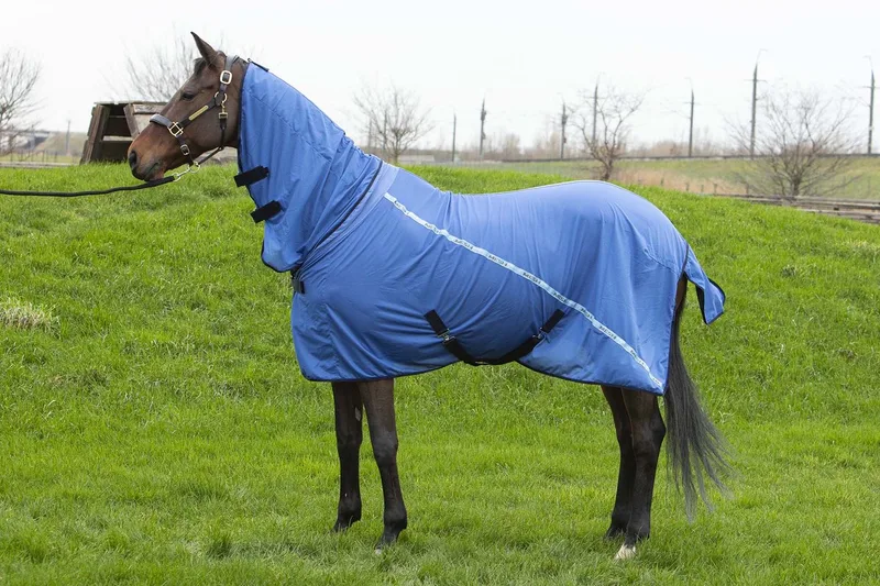 Cooler- vliegendeken Mesh Pro met hals - maat 100/135 de Harry's Horse en Bleu – photo produit