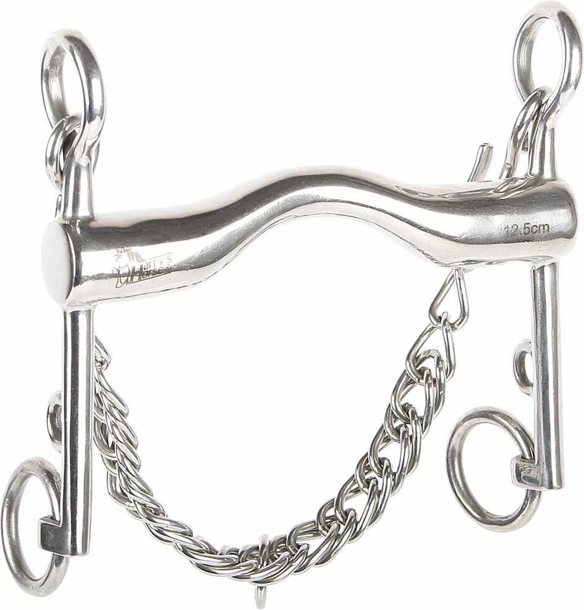 Dressuurstang lage tongboog 22mm - 11.5 från Harry's Horse i Silver – produktbild