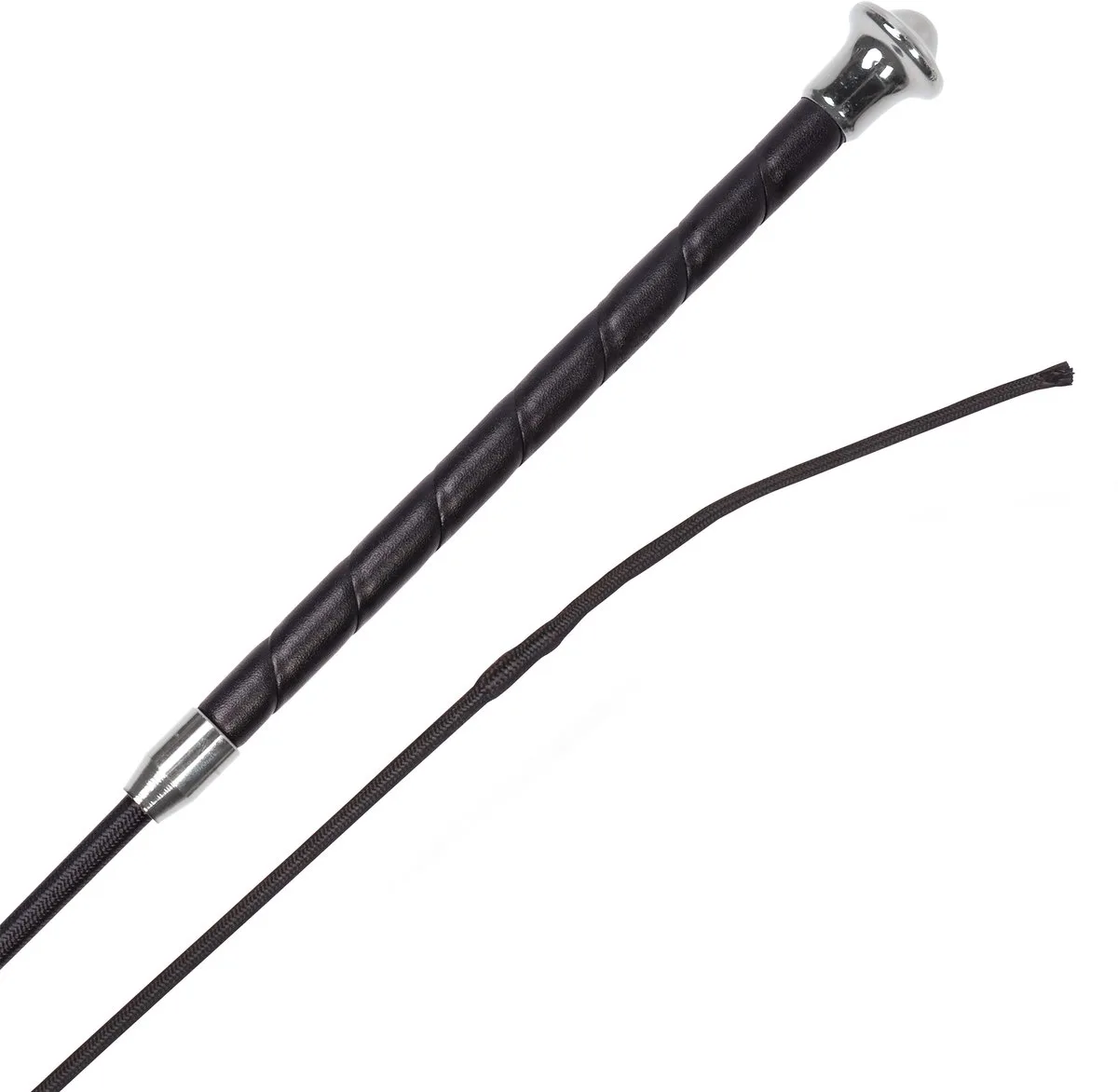 Dressuurzweep Leder Handvat Kleine Knop 110cm de Harry's Horse – photo produit