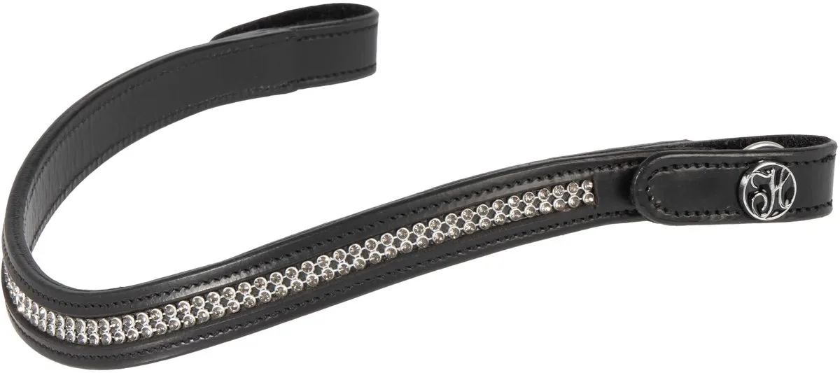 Frontriem Crystal Wave de Harry's Horse en Gunmetal – photo produit