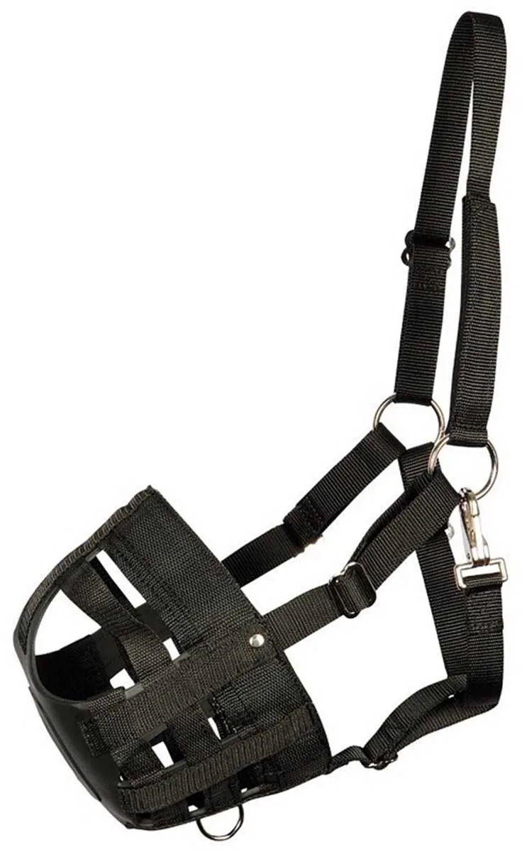 Grazing muzzle Air - Graasmasker - Maat L by Harry's Horse in Black – product photo
