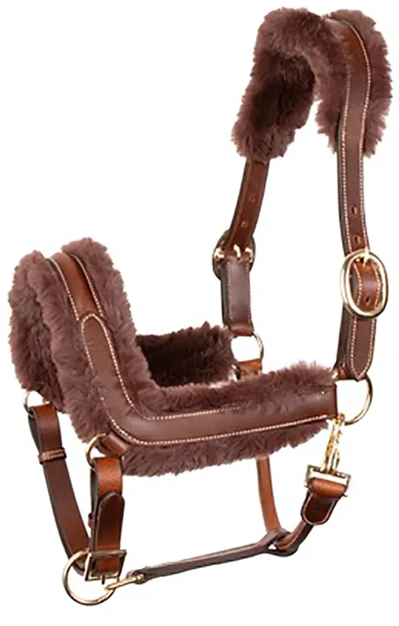 Halster Leder Anatomic Furry Matt by Harry's Horse in Brown – product photo