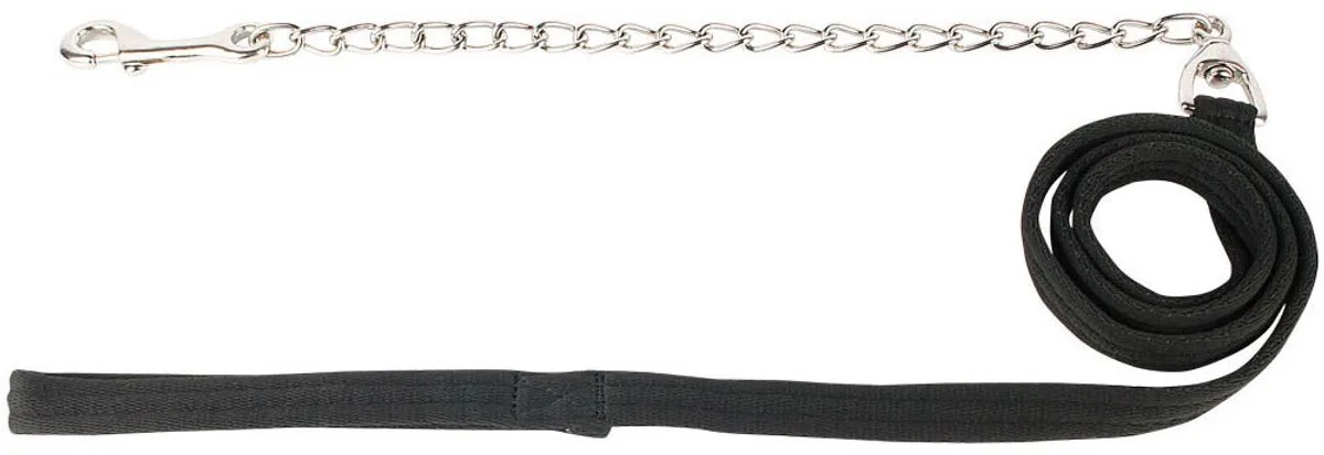 Halsterlijn met ketting van Harry's Horse in Zwart – productfoto