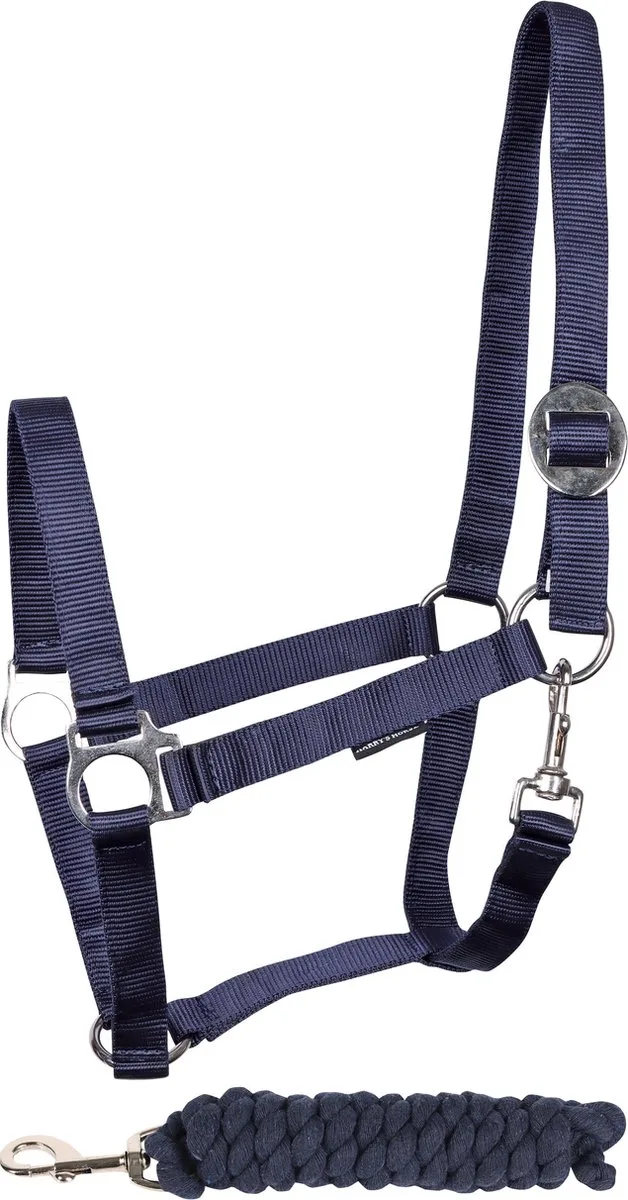 Halsterset Initial pony de Harry's Horse en Bleu foncé – photo produit