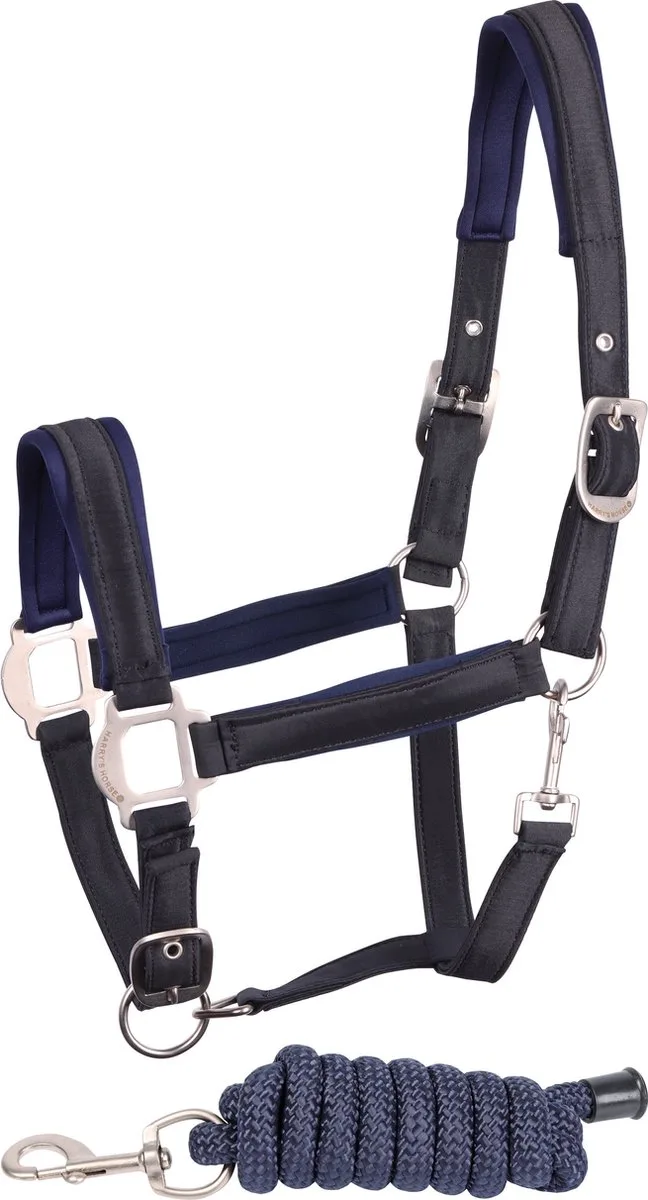 HALSTERSET SATIN de Harry's Horse en Noir – photo produit