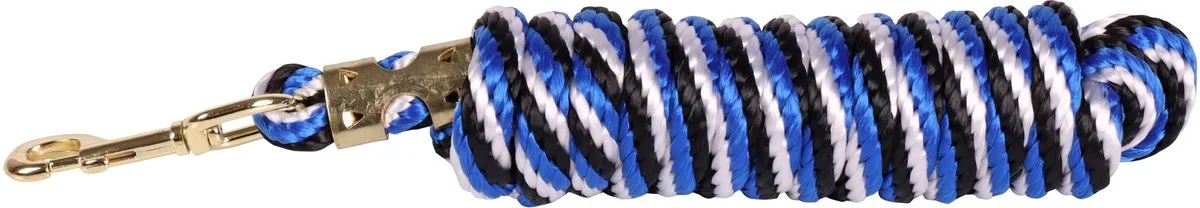 Halstertouw PP 3 meter Navy/Black/White van Harry's Horse in Goud – productfoto