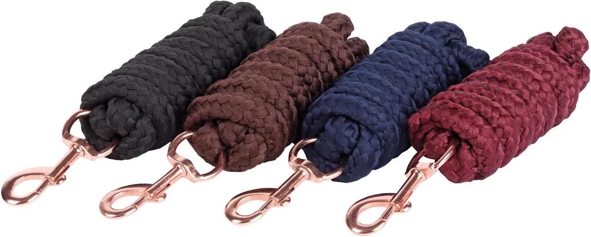 Halstertouw Soft Musketon Rosegold 1.8m de Harry's Horse en Marron – photo produit
