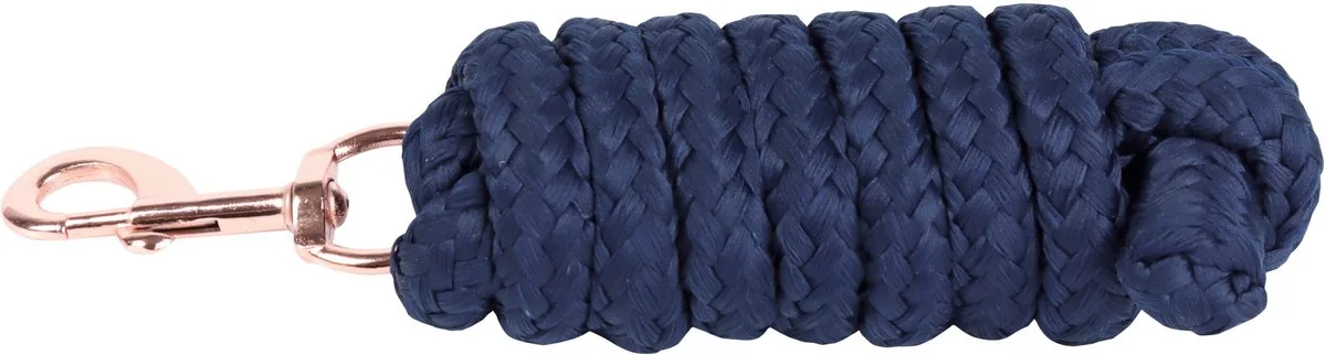 Halstertouw Soft Musketon Rosegold 1.8m de Harry's Horse en Bleu foncé – photo produit