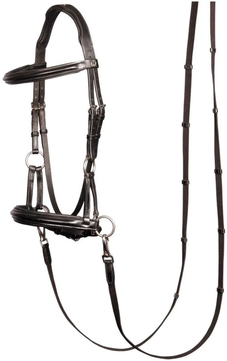 Hoofdstel Bitloos Sidepull - Maat Full by Harry's Horse in Black – product photo