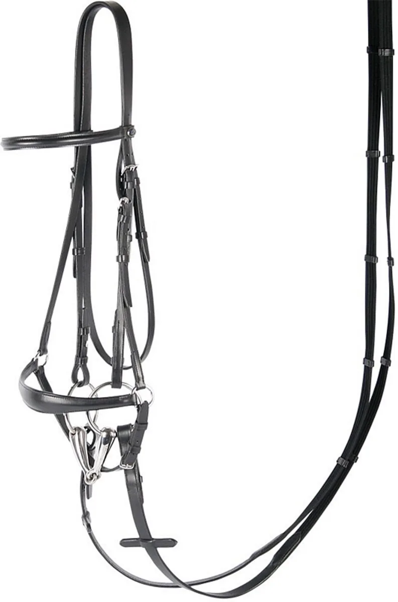 Hoofdstel bronze lage neusriem pony by Harry's Horse in Black – product photo