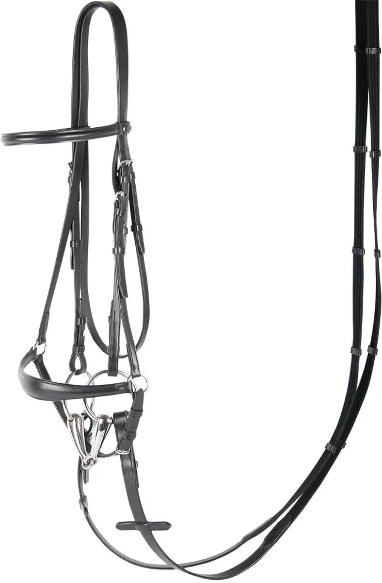 Hoofdstel bronze lage neusriem shet von Harry's Horse in Schwarz – Produktfoto