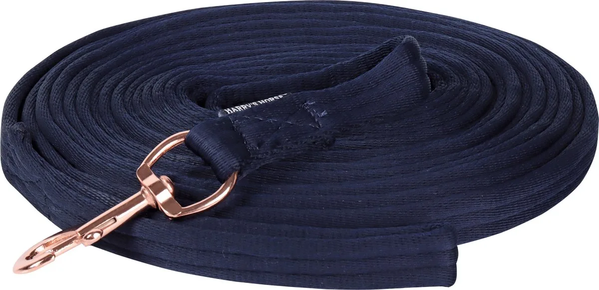 Longeerlijn Soft - Rosegold - 8m de Harry's Horse en Bleu foncé – photo produit