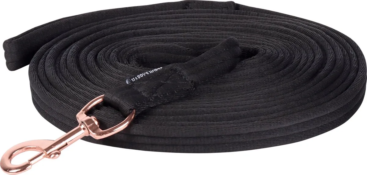 Longeerlijn Soft - Rosegold - 8m von Harry's Horse in Schwarz – Produktfoto