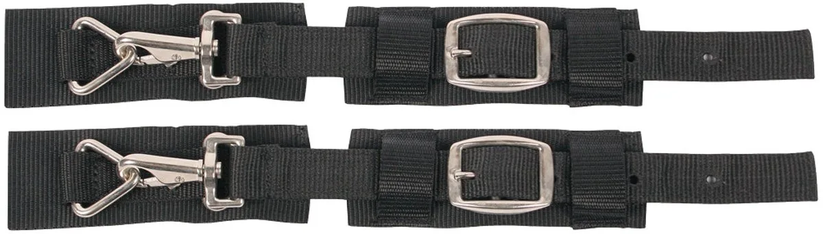 Set dubbele snelsluitingen voor winterdekens One Size van Harry's Horse in Zwart – productfoto