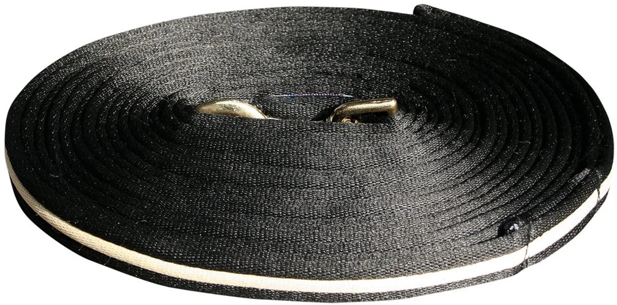 Soft Longeerlijn - 8 Meter - Goud de Harry's Horse en Noir – photo produit