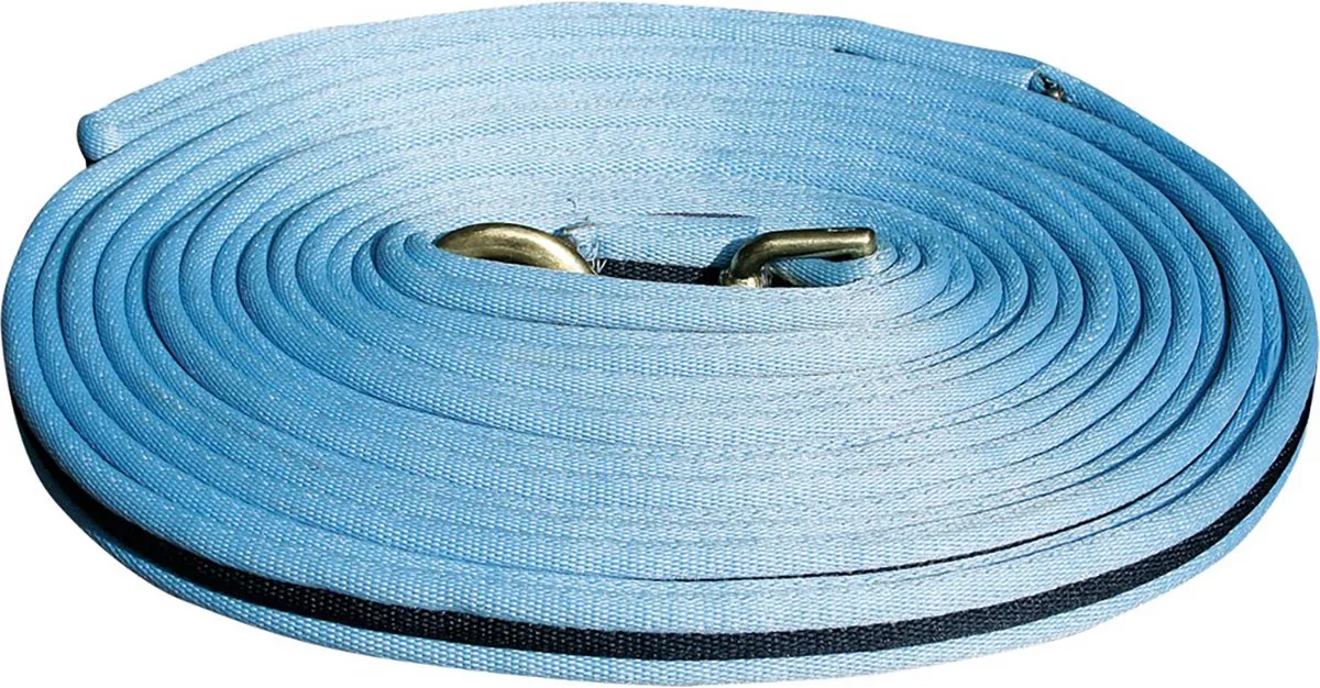 Soft Longeerlijn - 8 Meter - Navy de Harry's Horse en Bleu clair – photo produit