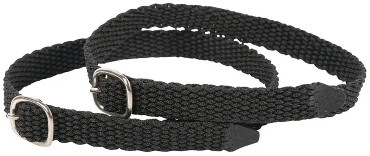 Sporenriempjes nylon gevlochten met gesp - 48 cm de Harry's Horse en Noir – photo produit