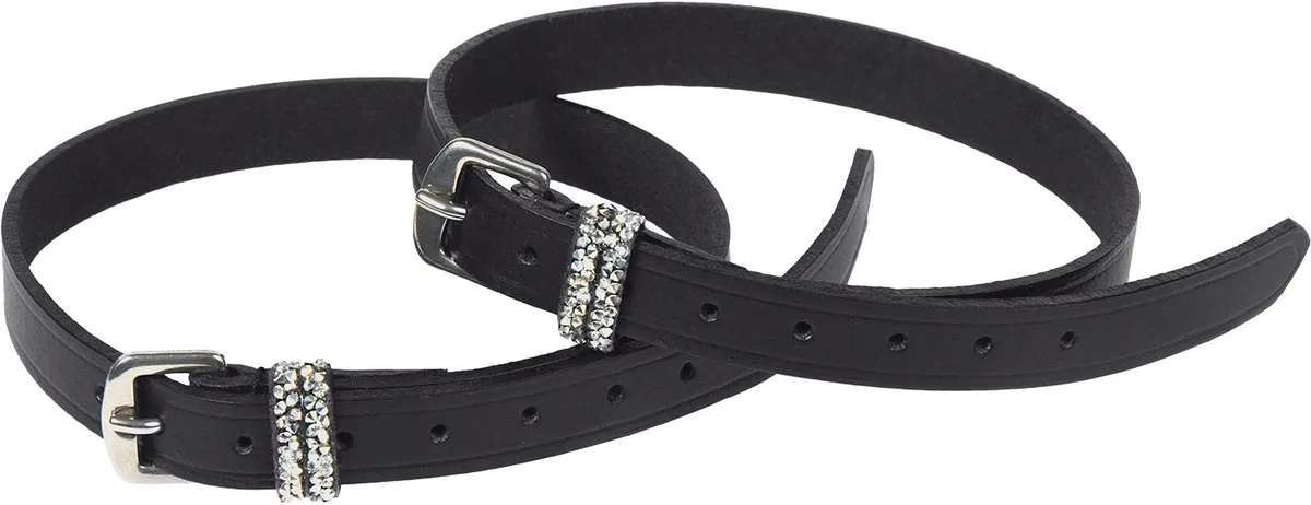 Sporenriempjes Rock Crystal - Zwart van Harry's Horse in Zilver – productfoto