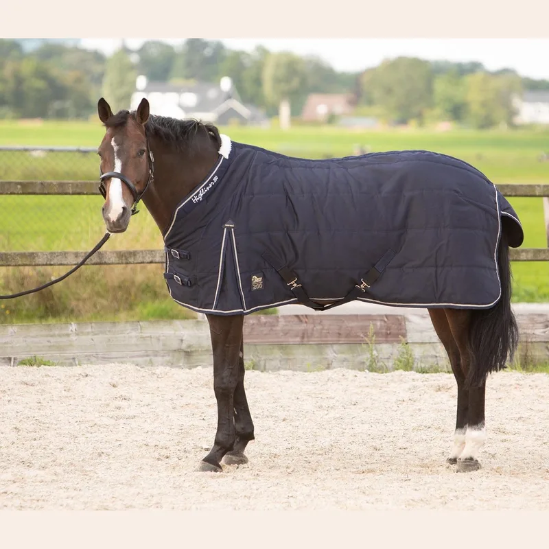 Staldeken Highliner 200 Navy - 145cm - Regendeken | Staldekens paard by Harry's Horse in Blue – product photo