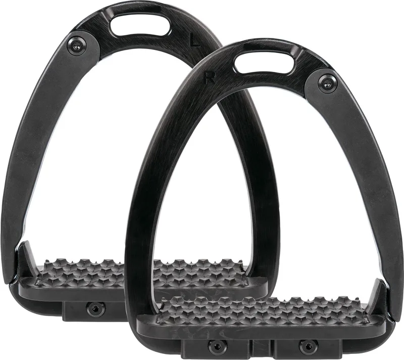 Veiligheidsbeugel Safe Release Black - 12 cm | Stijgbeugels en Beugelriemen von Harry's Horse in Schwarz – Produktfoto