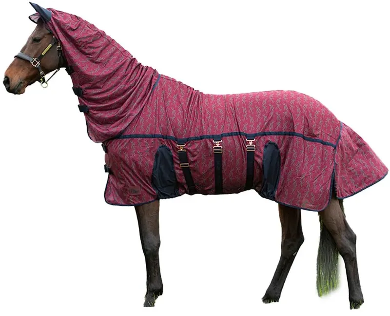 Vliegendeken Mesh Superior - maat 130/175 de Harry's Horse en Bordeaux – photo produit