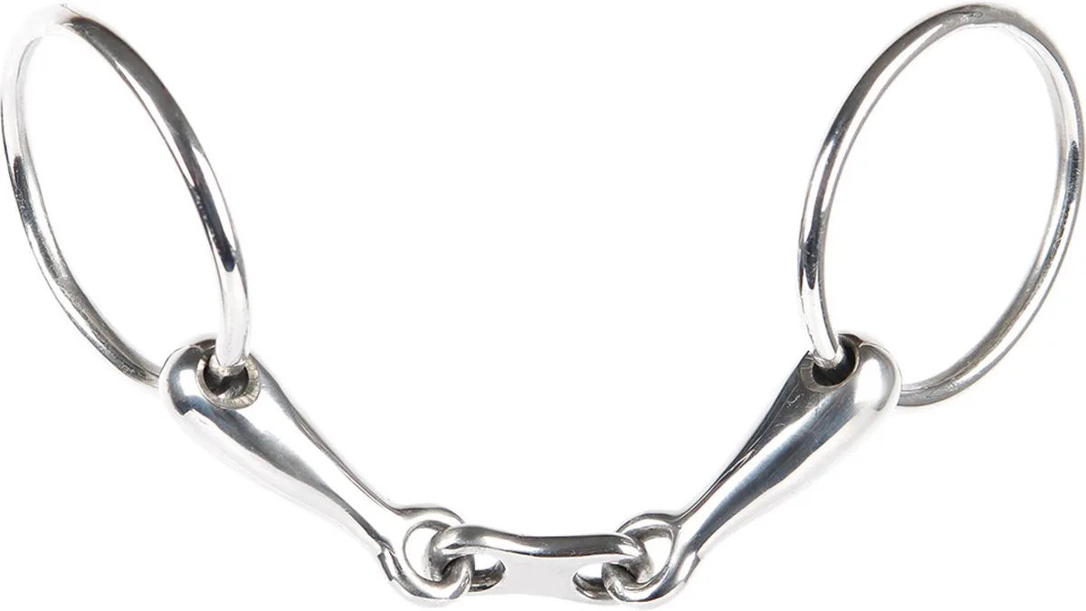Watertrens - Dubbelgebroken -Flat Link - 16mm - 11.5cm von Harry's Horse in Rvs – Produktfoto