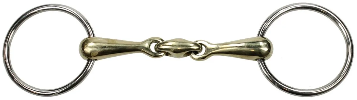 Watertrens gold brass dubbel gebroken o-link 20mm 14.5 de Harry's Horse – photo produit
