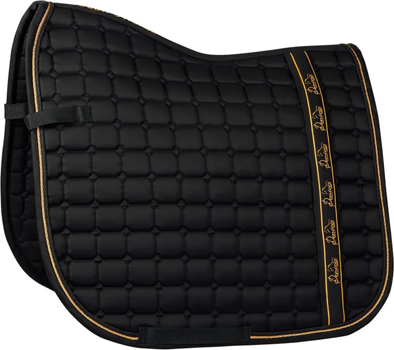 Zadeldek Denici Cavalli Gold - Black-gold - veelzijdigheid Cob von Harry's Horse in Schwarz – Produktfoto