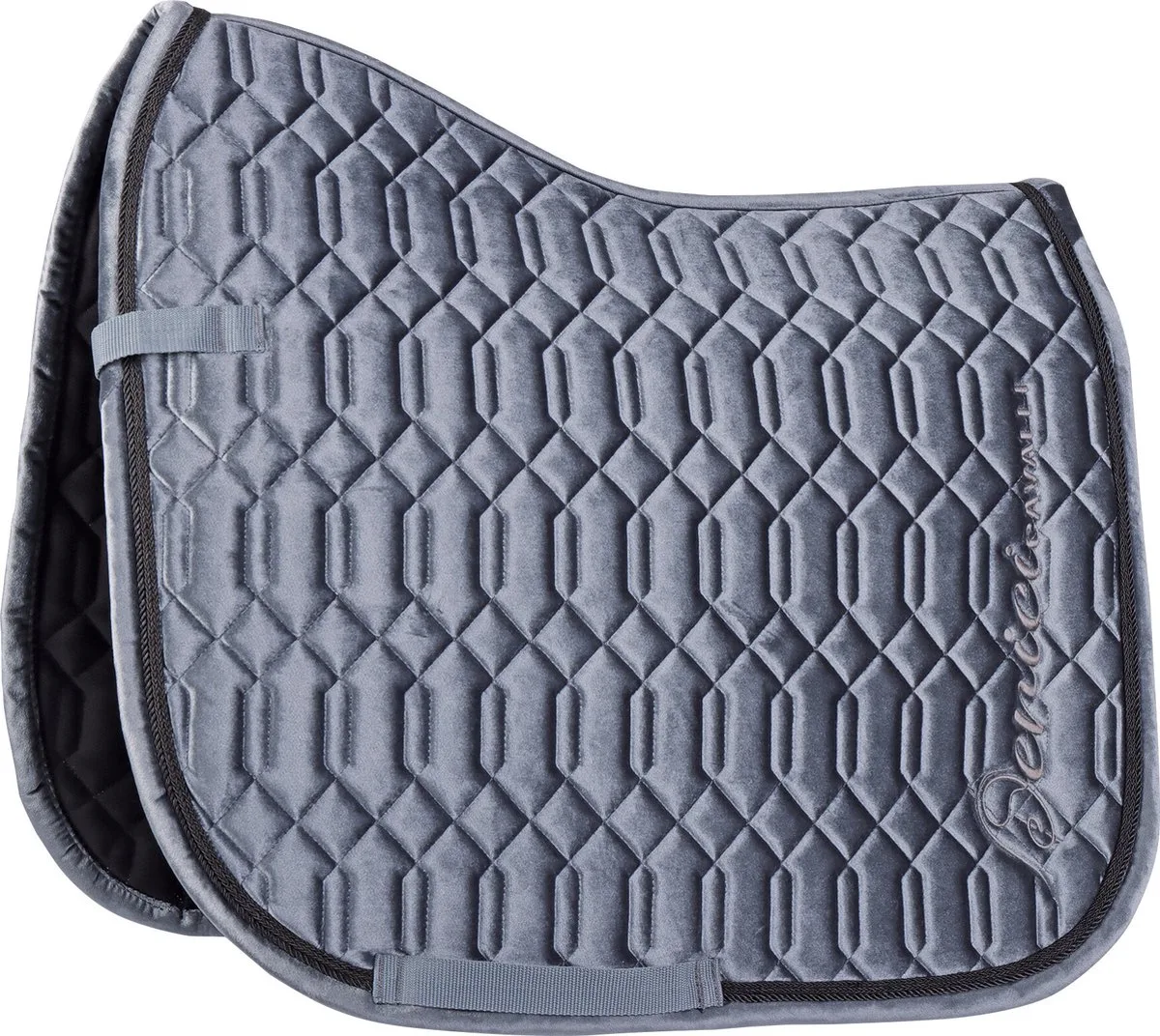 Zadeldek Harry's Horse Denici Cavalli Indigo Velvet van Harry's Horse in Blauw – productfoto