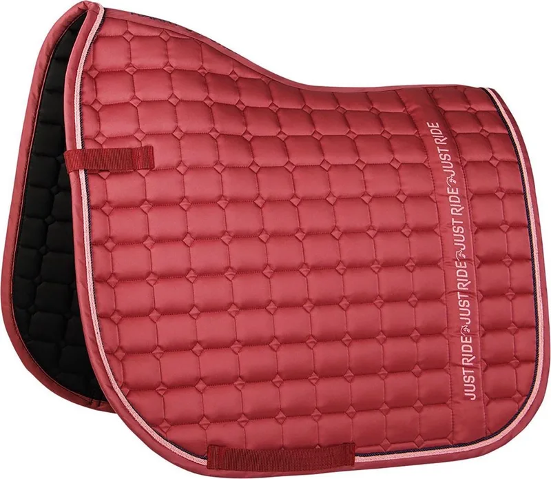 Zadeldek Just Ride Rosegold - Dark Red - veelzijdigheid Full von Harry's Horse in Bordeauxrood – Produktfoto