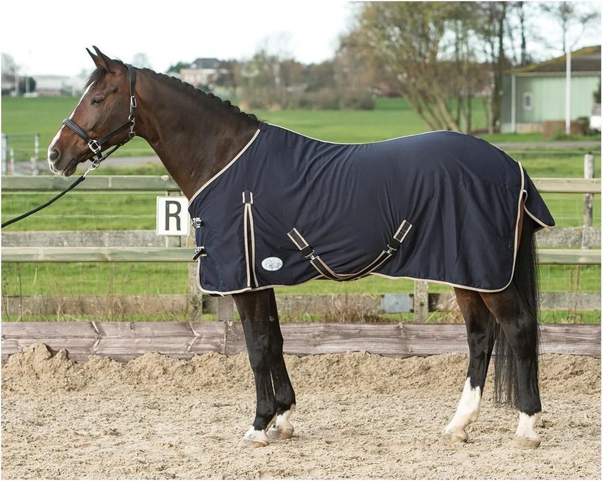 Zomerdeken Honeycomb 215cm navy van Harry's Horse in Blauw – productfoto