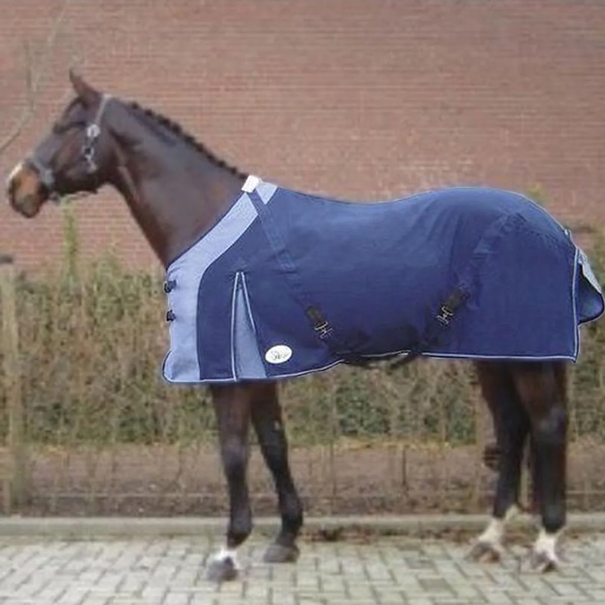 Zomerdeken Two Tone de Harry's Horse en Bleu foncé – photo produit