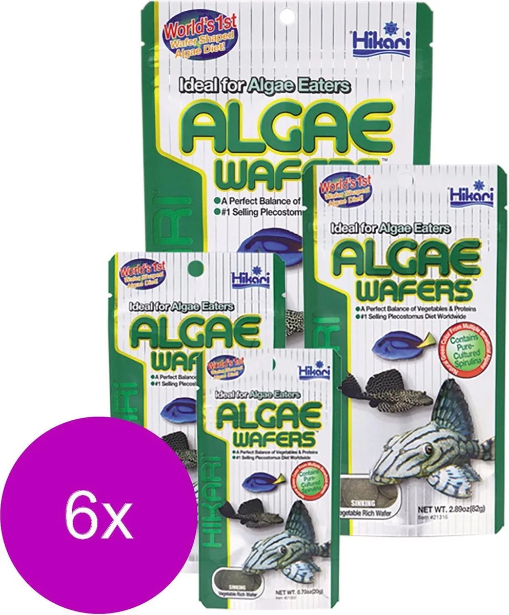 Algae Wafers - Vissenvoer - 6 x 40 g by Hikari – product photo