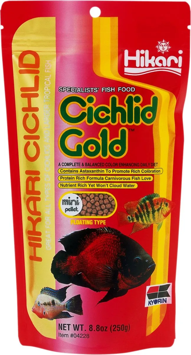 Cichlid Gold Mini (3.2-3.7mm) 250gr. de Hikari – photo produit