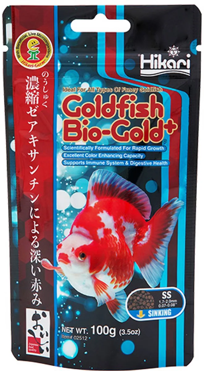 Goldfish Bio Gold Zinkend - Sluierstaarten Visvoer von Hikari – Produktfoto